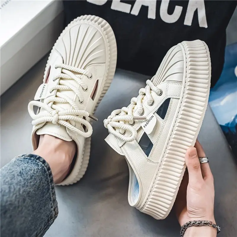 Дышащие мужские тапочки на шнуровке, дизайнерские роскошные оригинальные шлепанцы на полой платформе, тренд 2025, модная резиновая мужская обувь в стиле Y2k
Дышащие мужские тапочки на шнуровке, дизайнерские роскошные оригинальные шлепанцы на полой платформе, тренд 2025, модная резиновая мужская обувь в стиле Y2k