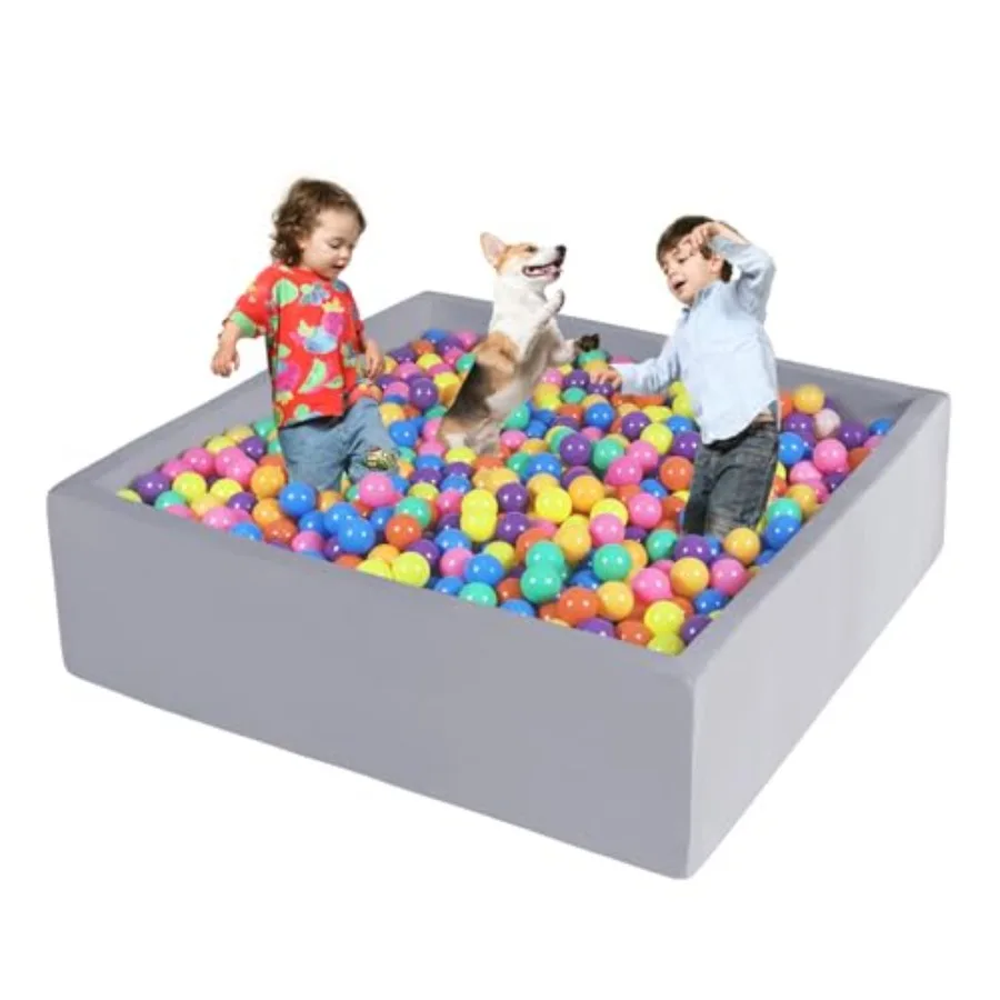 Foam Ball Pit for Toddlers - Large Square Playpen Ball Pool, EVA Foam Material, Blue/Gray, Soft Non-Toxic Edges, Indoor Outdoor
Foam Ball Pit for Toddlers - Large Square Playpen Ball Pool, EVA Foam Material, Blue/Gray, Soft Non-Toxic Edges, Indoor Outdoor