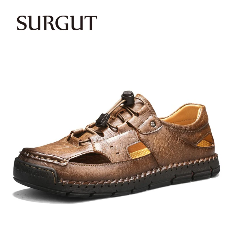 SURGUT Men's Sandals Summer Handmade Hollow Out Microfiber Upper Comfortable Breathable Lining Anti-Slip Footwear Big Size 38-48
SURGUT Men's Sandals Summer Handmade Hollow Out Microfiber Upper Comfortable Breathable Lining Anti-Slip Footwear Big Size 38-48