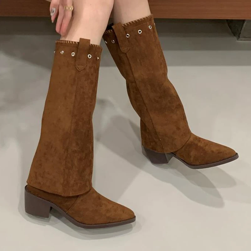 High Heels Women's Long Boots Designer Suede Shoes Fashion Dress Knee High Winter Woman Boots 2025 Goth Chelsea Botas Para Mujer
High Heels Women's Long Boots Designer Suede Shoes Fashion Dress Knee High Winter Woman Boots 2025 Goth Chelsea Botas Para Mujer