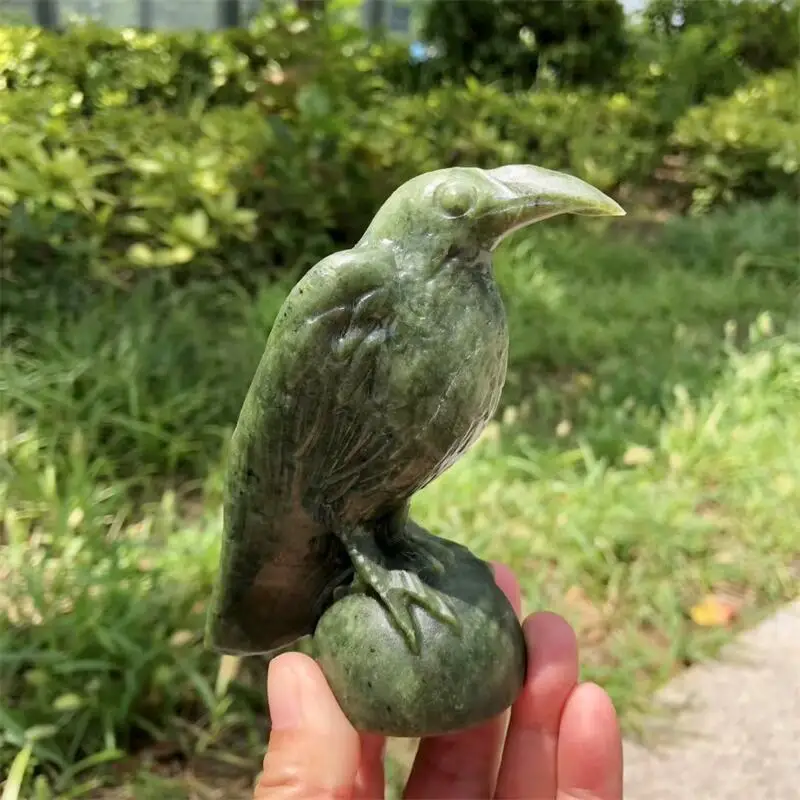 Natural Green Jade Crow Bird Carving Cartoon Stones Healing Polished Mineral Ornaments Home Decoration 1PCS
Natural Green Jade Crow Bird Carving Cartoon Stones Healing Polished Mineral Ornaments Home Decoration 1PCS