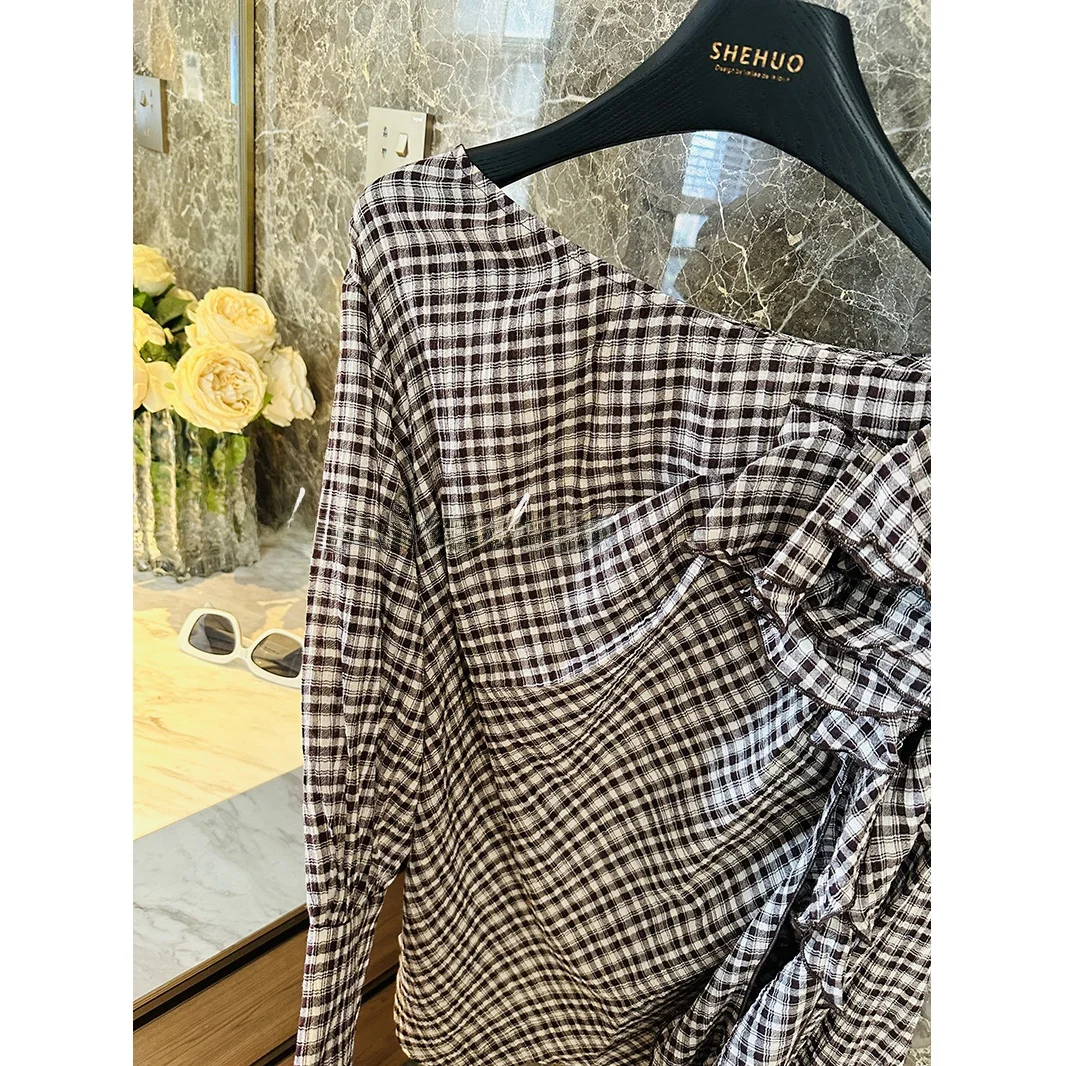 Paris 25 Early Autumn Floating Air Coffee Leaf Sleeve Nine Points Women's Shirt Middle Age Style Slim Fit Breat...
Paris 25 Early Autumn Floating Air Coffee Leaf Sleeve Nine Points Women's Shirt Middle Age Style Slim Fit Breat...