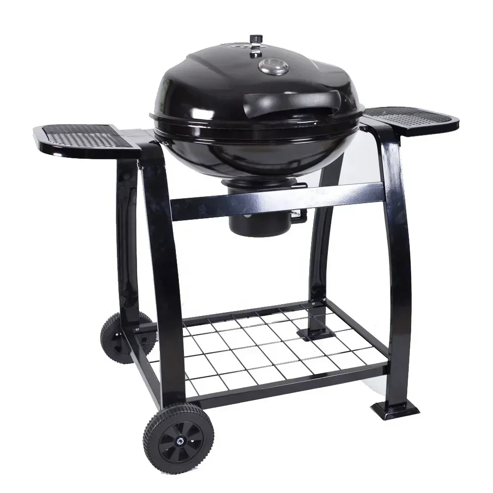 #For Outdoor Two Side Table Black Trolley Kettle Bbq Grill Portable Charcoal Barbecue Grill
#For Outdoor Two Side Table Black Trolley Kettle Bbq Grill Portable Charcoal Barbecue Grill