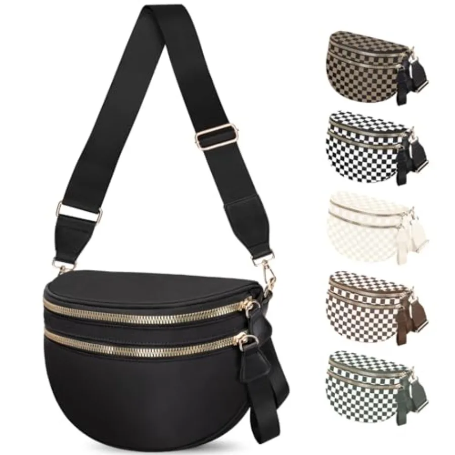 Spacious Nylon Checkered Crossbody Bum Bag for Women, Fashion Checkerboard Fanny Pack Purse with Anti-theft Pocket, Adjustable
Spacious Nylon Checkered Crossbody Bum Bag for Women, Fashion Checkerboard Fanny Pack Purse with Anti-theft Pocket, Adjustable