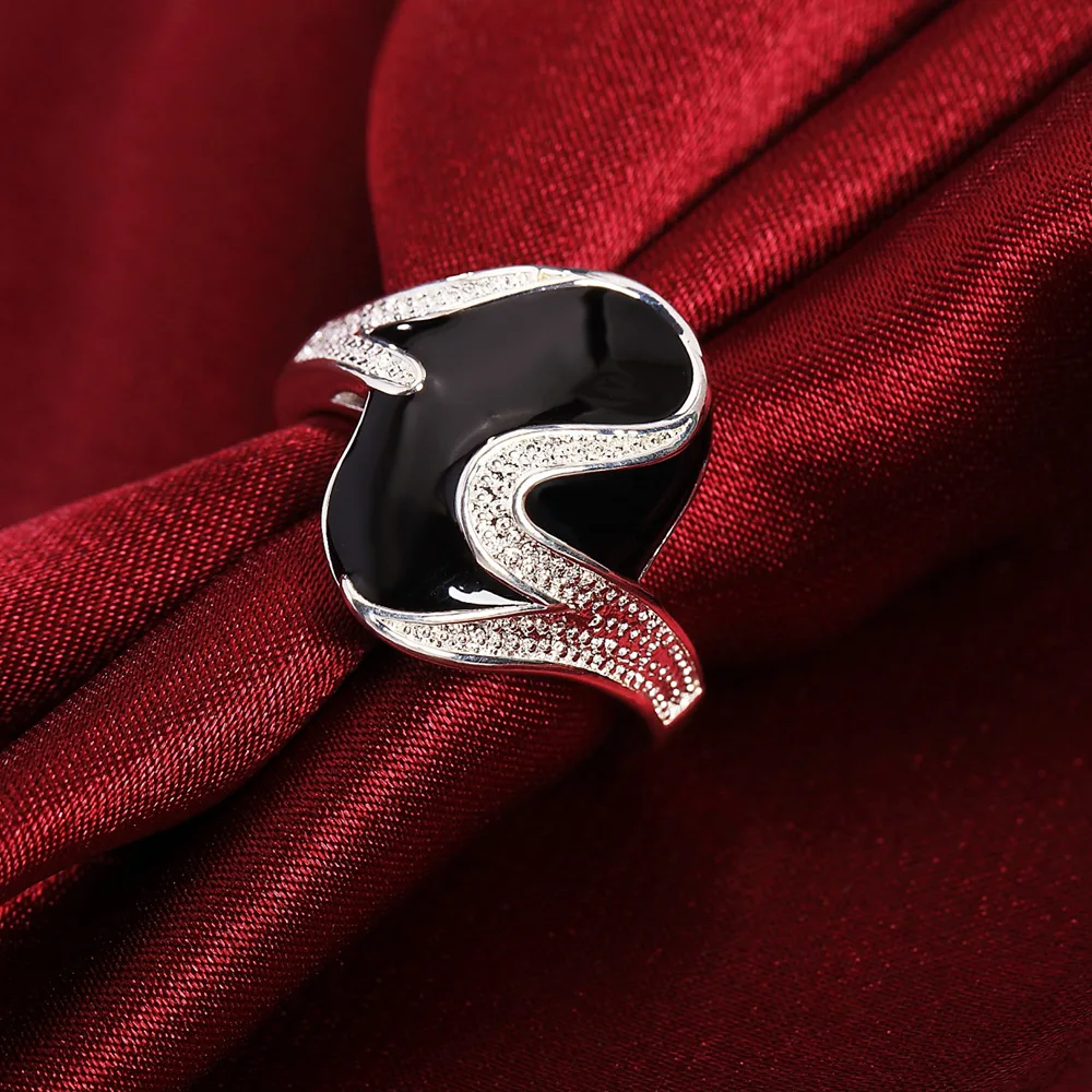 New 925 Sterling Silver Rings For Women Men Wild Black Oval Fashion Party Gifts Girl Student Fashion Charm Fine Wedding Jewelry
New 925 Sterling Silver Rings For Women Men Wild Black Oval Fashion Party Gifts Girl Student Fashion Charm Fine Wedding Jewelry