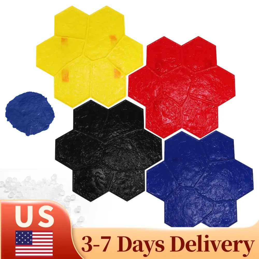 5pcs Stone Stamped Concrete Mat Realistic Detail Slate Texture Seamless Concrete Stamping Mat with Handle for Outdoor
5pcs Stone Stamped Concrete Mat Realistic Detail Slate Texture Seamless Concrete Stamping Mat with Handle for Outdoor