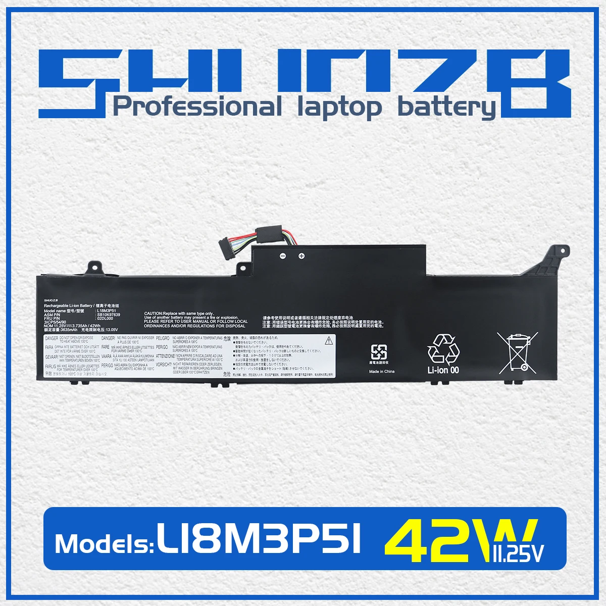 SHUOZB L18M3P51 L18C3P51 Аккумулятор для ноутбука Lenovo ThinkPad E490s S3-490 02DL001 02DL000 L18L3P51 SB10K97639 SB10K97640 11,25 В
SHUOZB L18M3P51 L18C3P51 Аккумулятор для ноутбука Lenovo ThinkPad E490s S3-490 02DL001 02DL000 L18L3P51 SB10K97639 SB10K97640 11,25 В