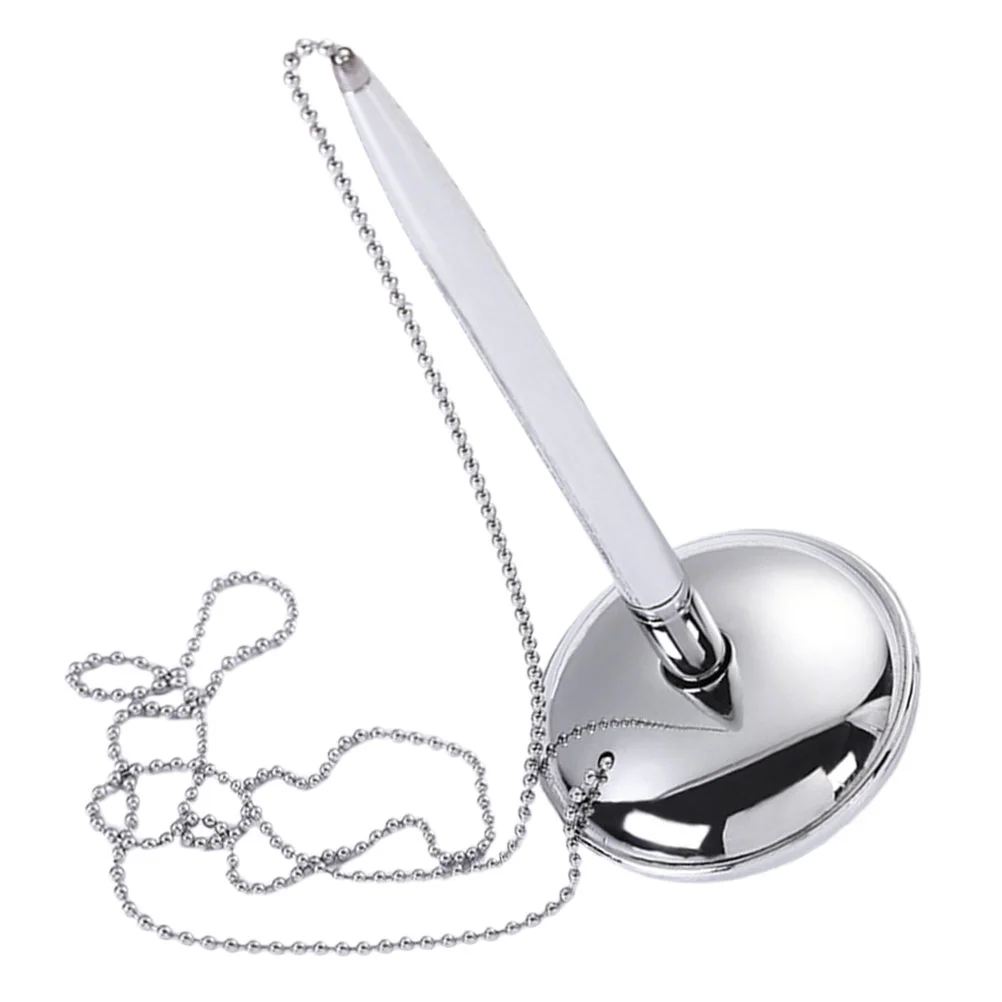 Corded Signing Pen Bride Ballpoint Pens Chain Plastic Security Writing with Stand
Corded Signing Pen Bride Ballpoint Pens Chain Plastic Security Writing with Stand
