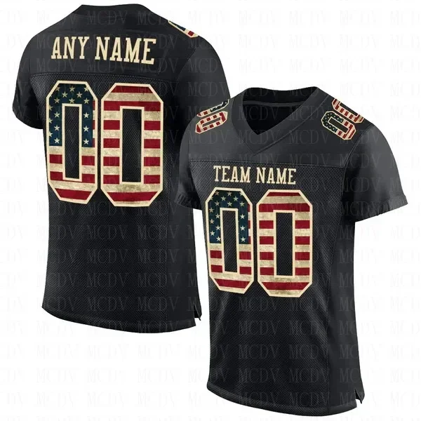 Custom Black Vintage USA Flag- Mesh Authentic Football Jersey Short Sleeves Athletic Tee Shirts Unisex Top streetwear
Custom Black Vintage USA Flag- Mesh Authentic Football Jersey Short Sleeves Athletic Tee Shirts Unisex Top streetwear