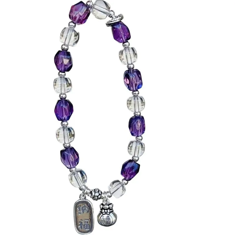 High Qualiry Purple Jadeite Bracelet Women S925 Silver Bag Beads Bracelet
High Qualiry Purple Jadeite Bracelet Women S925 Silver Bag Beads Bracelet