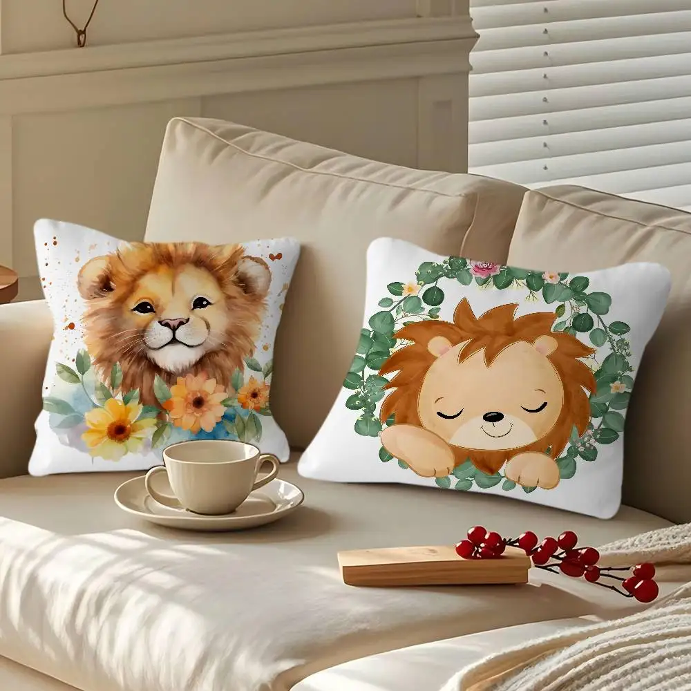 Little Lion Cartoon Illustration Cute Pillow Covers Cartoon Sofa Decorative Home Double-sided Printing Short Plush Cute Cushion
Little Lion Cartoon Illustration Cute Pillow Covers Cartoon Sofa Decorative Home Double-sided Printing Short Plush Cute Cushion