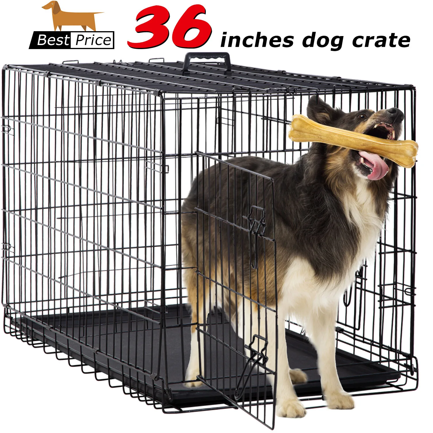Large Dog Crate Dog Kennel Metal Wire Double-Door Folding Pet Animal Pet, 36"
Large Dog Crate Dog Kennel Metal Wire Double-Door Folding Pet Animal Pet, 36"