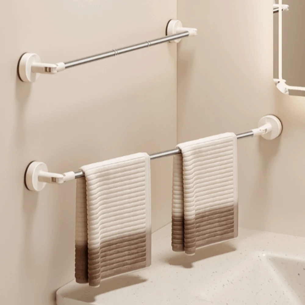 Retractable Suction Cup Towel Pole Wall Mounted Nail Free Installation Bathroom Towel Rack Single-rod Towel Hanger
Retractable Suction Cup Towel Pole Wall Mounted Nail Free Installation Bathroom Towel Rack Single-rod Towel Hanger