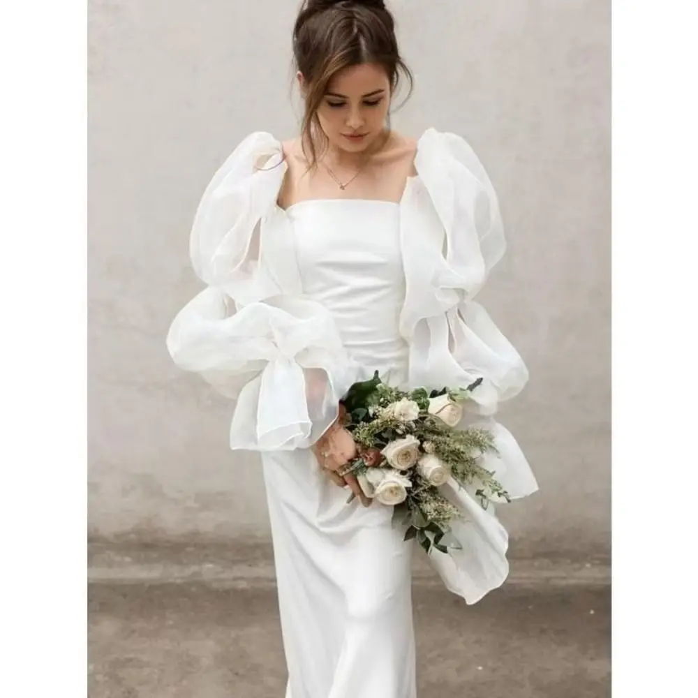 Elegant Puffy Wedding Arm Sleeves Detachable Long Gloves Bubble Sleeves Ruffled Bridal Evening Sleeves Wedding Dress Accessories
Elegant Puffy Wedding Arm Sleeves Detachable Long Gloves Bubble Sleeves Ruffled Bridal Evening Sleeves Wedding Dress Accessories