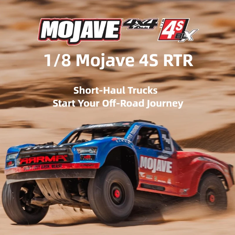 ARRMA 1/8 MOJAVE 4S 4WD Высокая скорость Бесщеточный пустынный грузовик с дистанционным управлением RTR электрическая модель автомобиля с дистанционным управлением для взрослых и детей игрушка
ARRMA 1/8 MOJAVE 4S 4WD Высокая скорость Бесщеточный пустынный грузовик с дистанционным управлением RTR электрическая модель автомобиля с дистанционным управлением для взрослых и детей игрушка