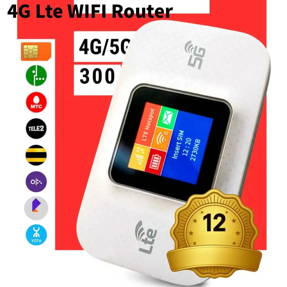 4G Lte WIFI Router Sim Card Slot Unlock Modem 3650mAh Mini Outdoor Hotspot 150Mbps Mobile WiFi Router Pocket WIFI Router for Car