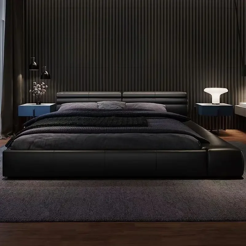 Italian Minimalist Bed Tatami Adult Bedroom Light Luxury Modern Unique Bed Black Double Wedding Trendy Beliche Hotel Furniture
Italian Minimalist Bed Tatami Adult Bedroom Light Luxury Modern Unique Bed Black Double Wedding Trendy Beliche Hotel Furniture