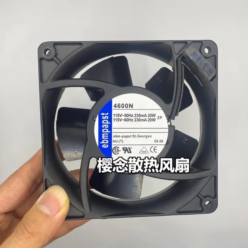 For ebmpapst 4600N 115V 12038 20W High Temperature Resistant All Metal Cooling Fan
For ebmpapst 4600N 115V 12038 20W High Temperature Resistant All Metal Cooling Fan