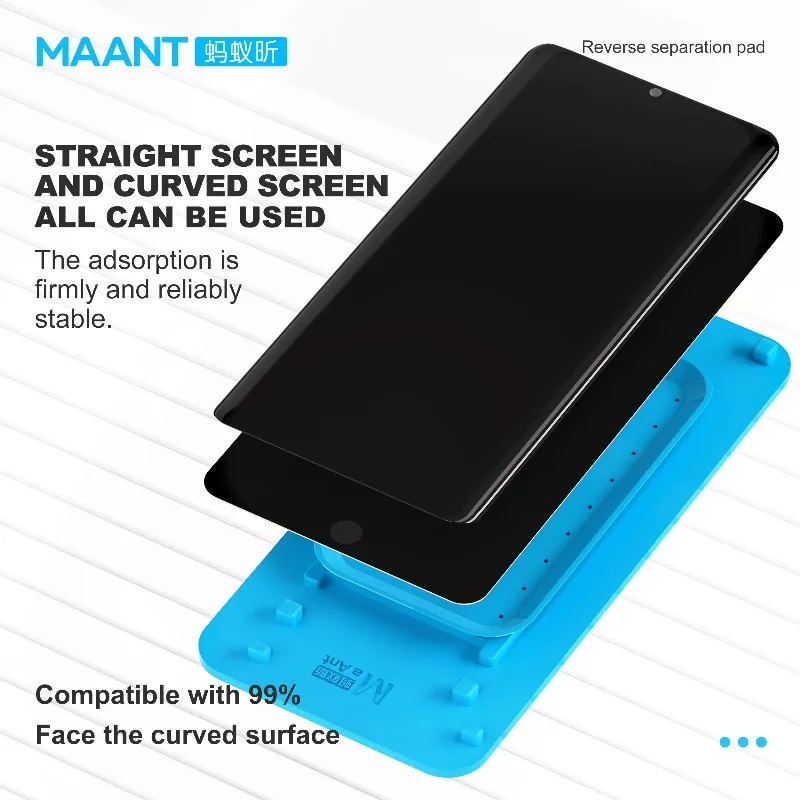 MAANT Screen Separation Silicone Pad Strong Adsorption Anti-Deformation for Curved & Straight Phone Screen Repair
MAANT Screen Separation Silicone Pad Strong Adsorption Anti-Deformation for Curved & Straight Phone Screen Repair