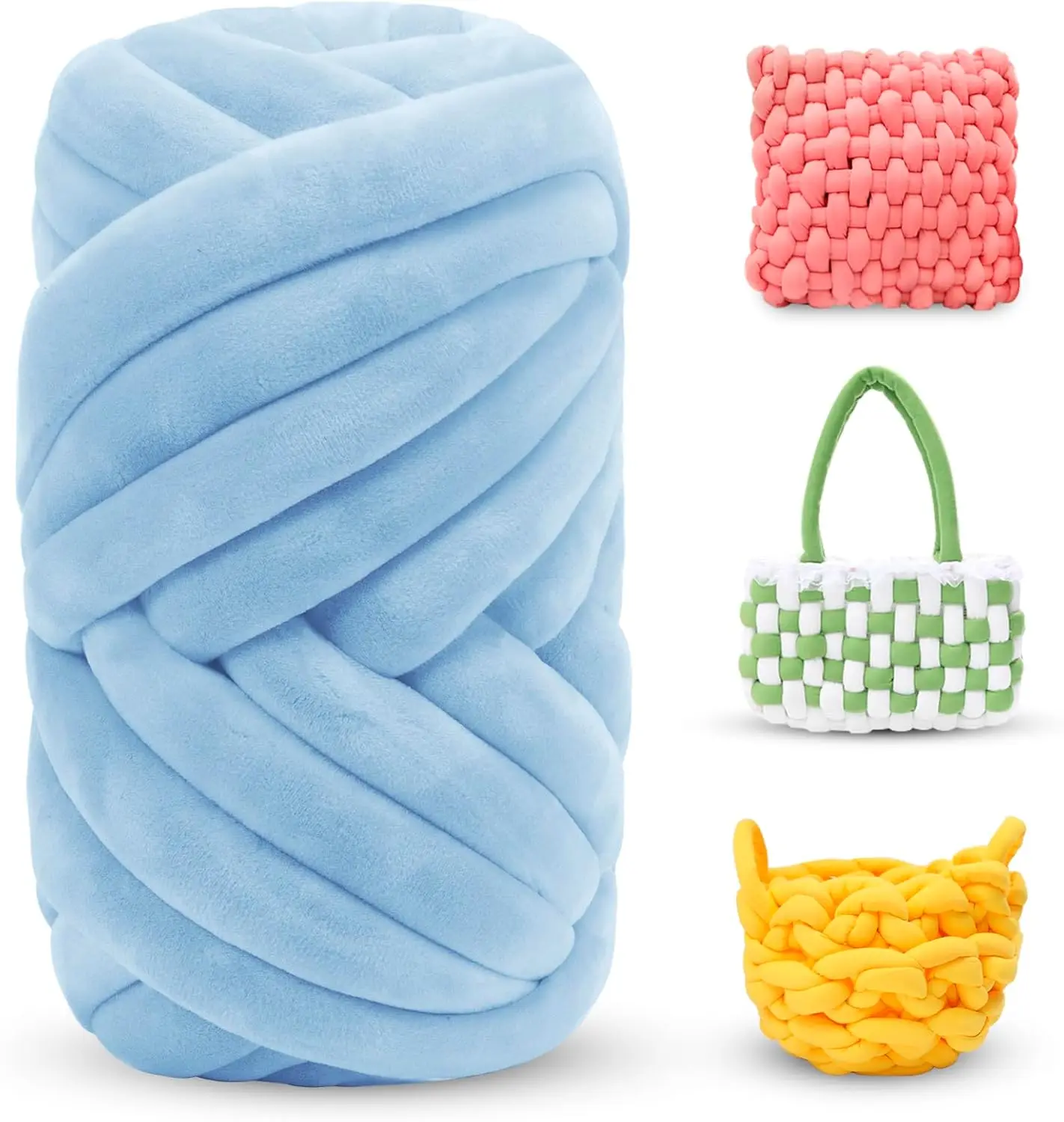 Thick Chunky Yarn for Arm Knitting Yarn Soft Chunky Knit Blanket Yarn, Velvet Yarn for Crocheting Handbags Hand Knitting Pet Bed
Thick Chunky Yarn for Arm Knitting Yarn Soft Chunky Knit Blanket Yarn, Velvet Yarn for Crocheting Handbags Hand Knitting Pet Bed
