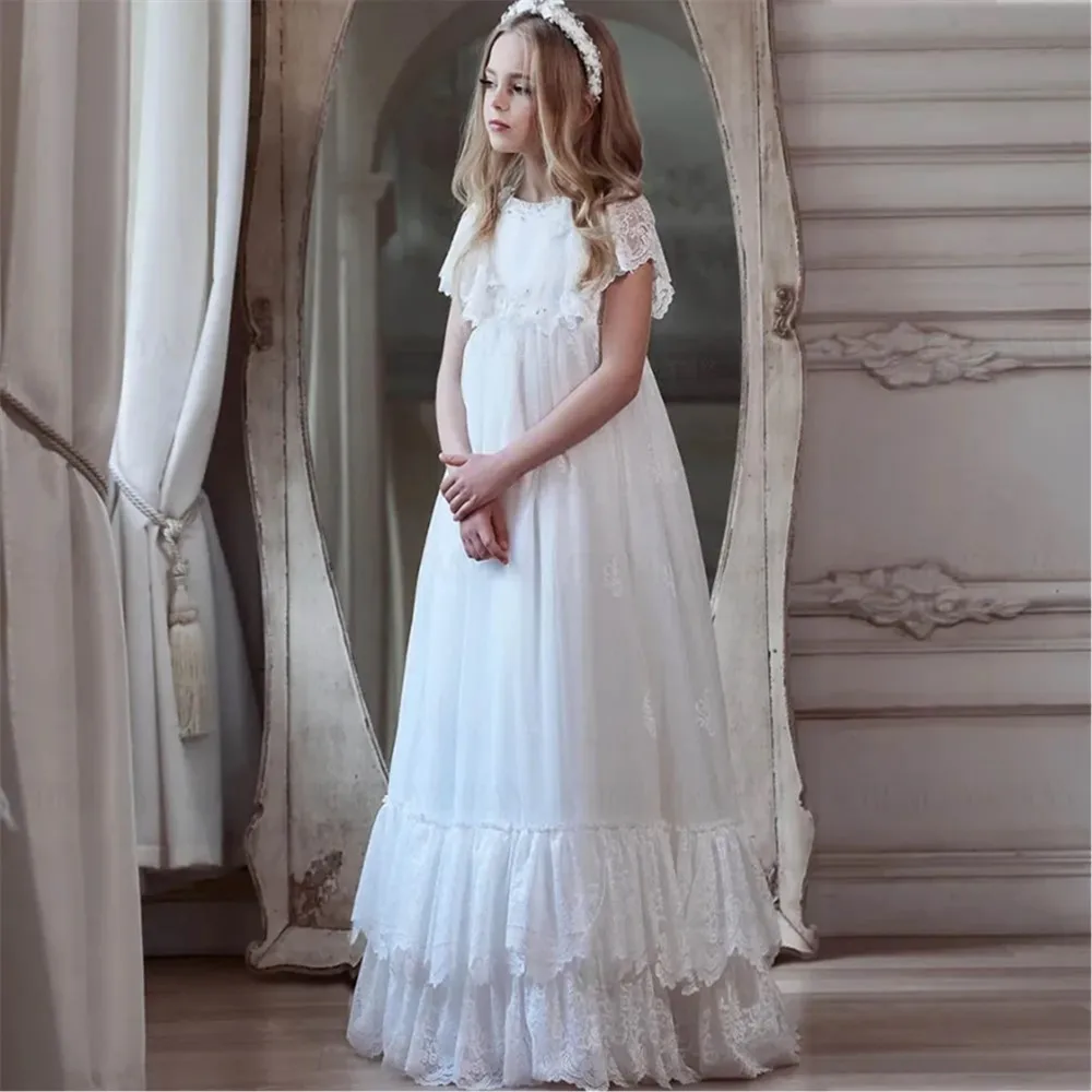Customized Flower Girl Dress Lace Applique Kids Wedding Party A-Line Junior Bridesmaid Birthday Prom First Communion Gown
Customized Flower Girl Dress Lace Applique Kids Wedding Party A-Line Junior Bridesmaid Birthday Prom First Communion Gown