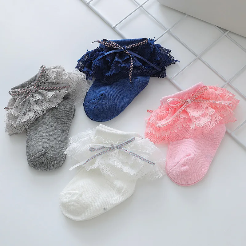Girl’s Socks Sweet Bowknot Lace Patchwork Soft Elastic Lightweight Infant Socks Kids Socks for Casual Daily
Girl’s Socks Sweet Bowknot Lace Patchwork Soft Elastic Lightweight Infant Socks Kids Socks for Casual Daily