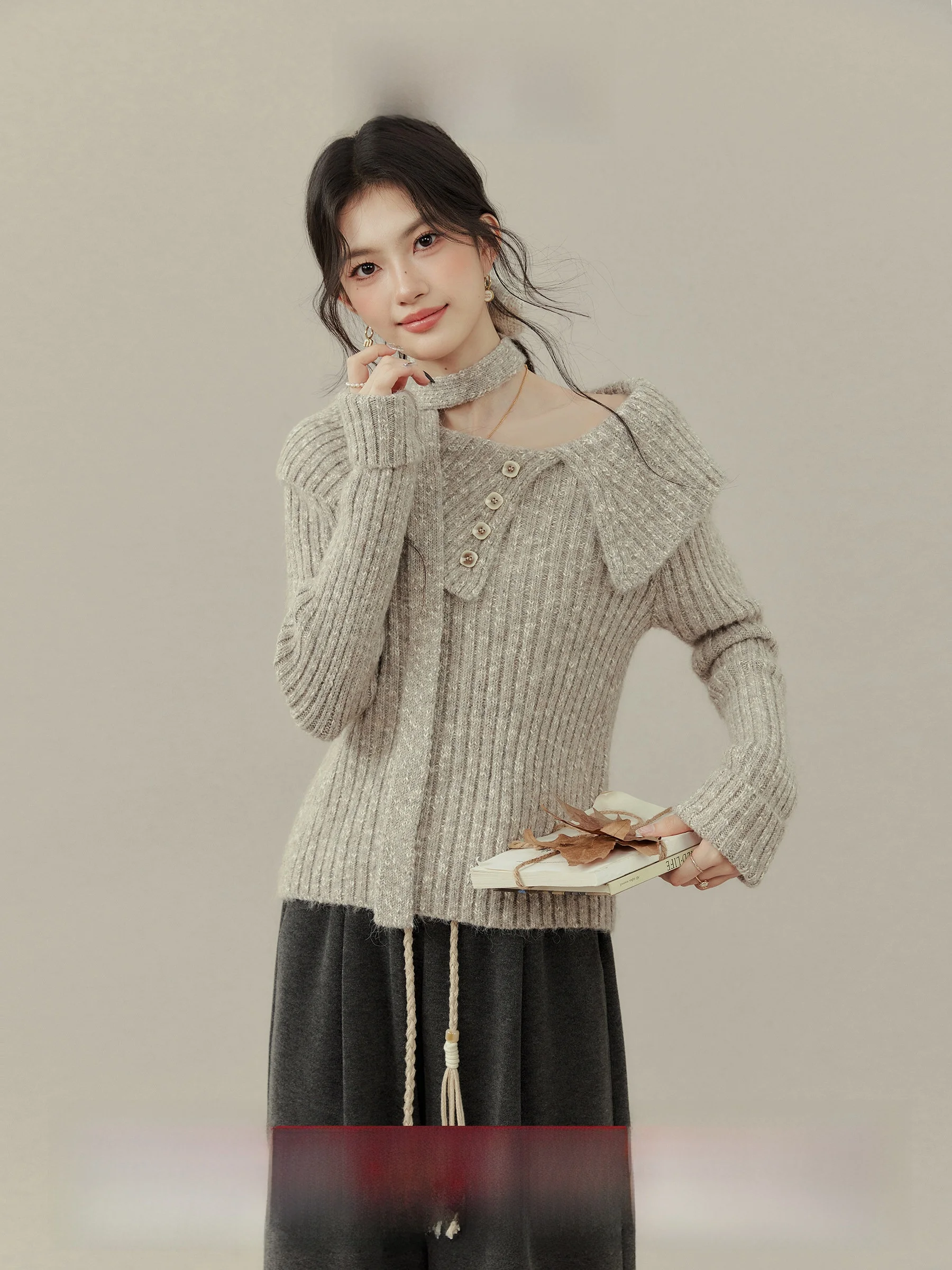 Ele Oats Knitted Sweater Women's New 2025 Turn-down Collar Overhead Base irt Top Commute Sle Straight Cut Long Sve
Ele Oats Knitted Sweater Women's New 2025 Turn-down Collar Overhead Base irt Top Commute Sle Straight Cut Long Sve