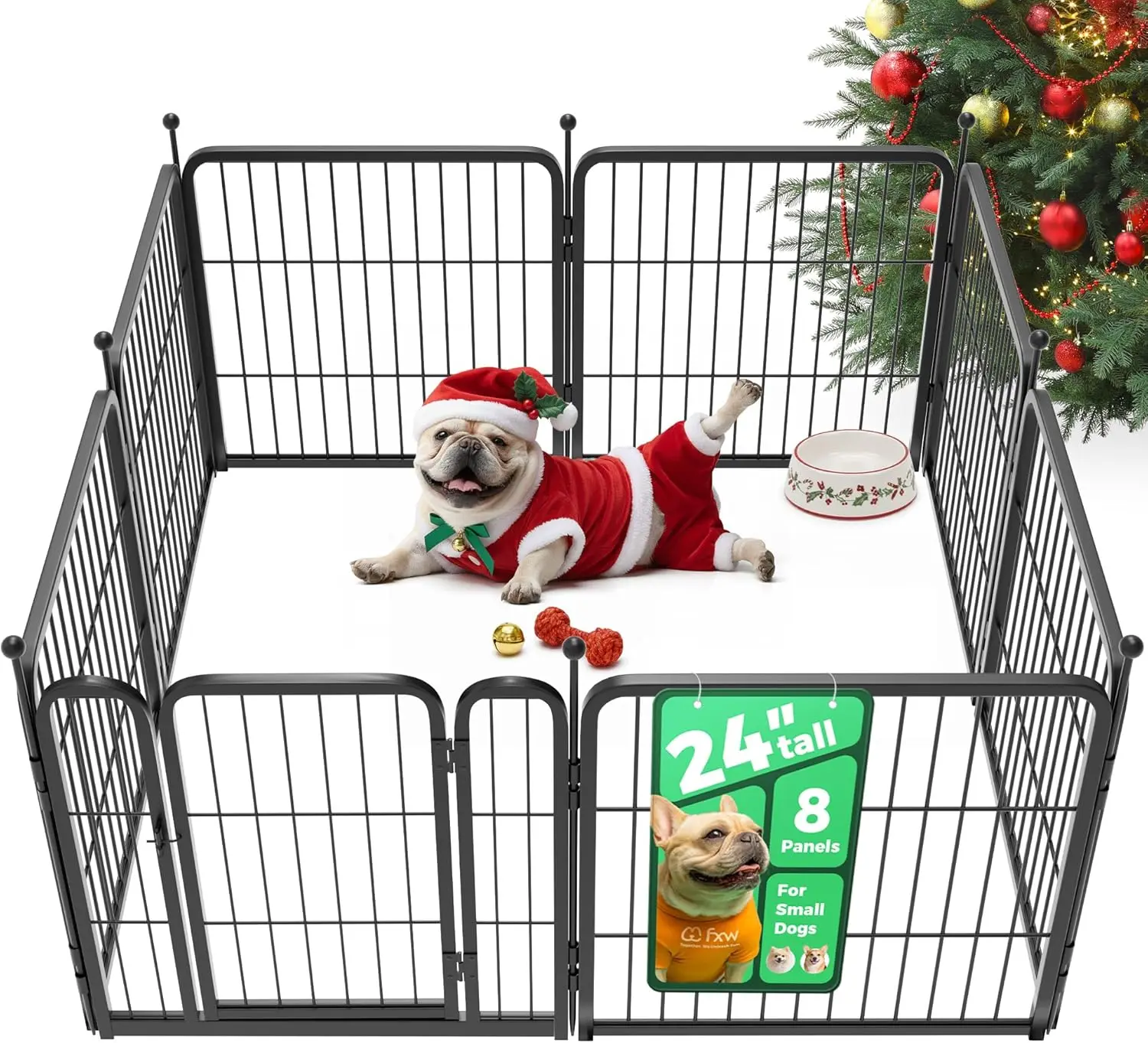 Portable Dog Playpen, 24-Inch 8-Panel Indoor/Outdoor Fence for Small Dogs & Puppies, Black
Portable Dog Playpen, 24-Inch 8-Panel Indoor/Outdoor Fence for Small Dogs & Puppies, Black