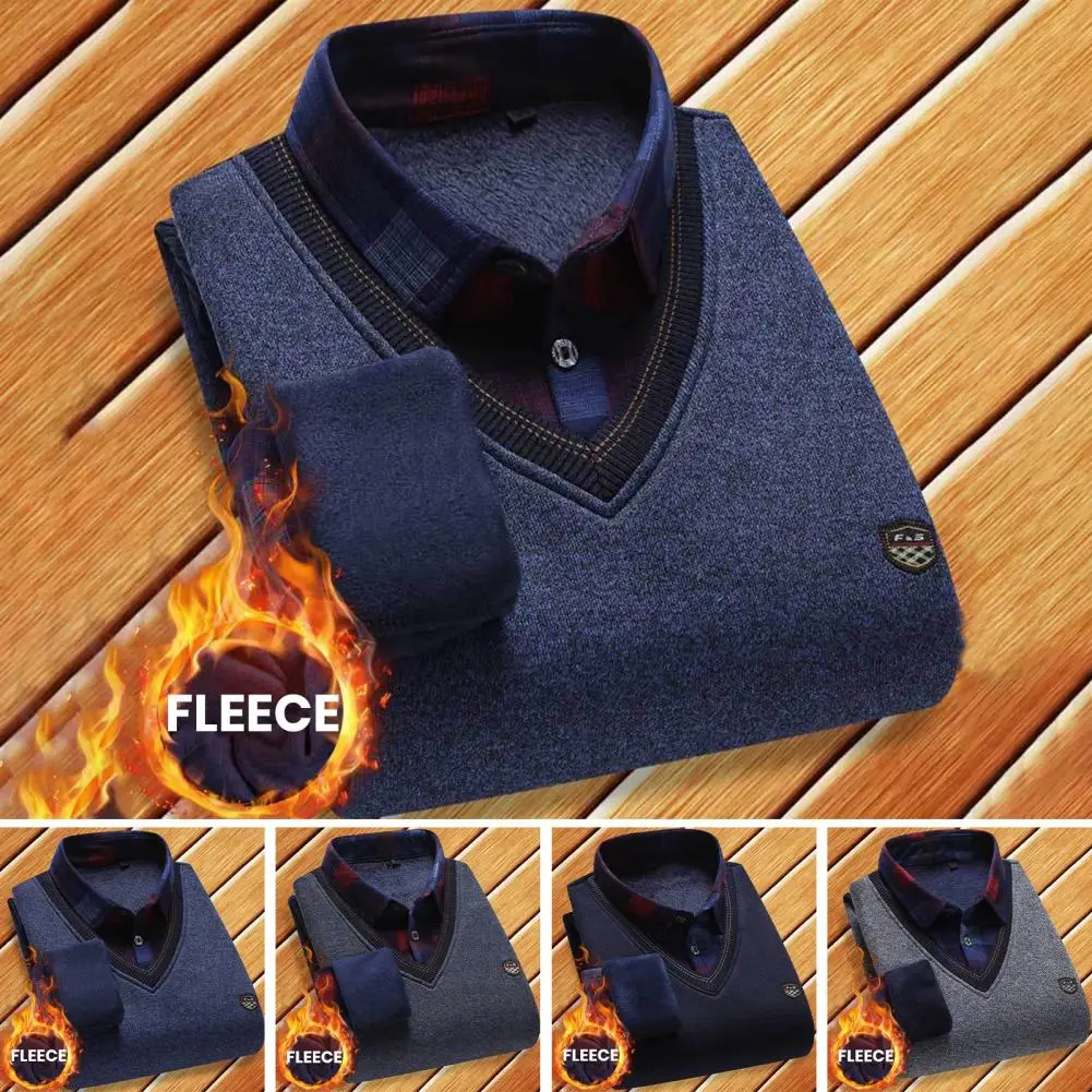 Men Solid Color Shirt Windproof Warm Men's Pullover Sweatshirt with Plush Lining Turn-down Collar Stylish Winter for Comfortable
Men Solid Color Shirt Windproof Warm Men's Pullover Sweatshirt with Plush Lining Turn-down Collar Stylish Winter for Comfortable