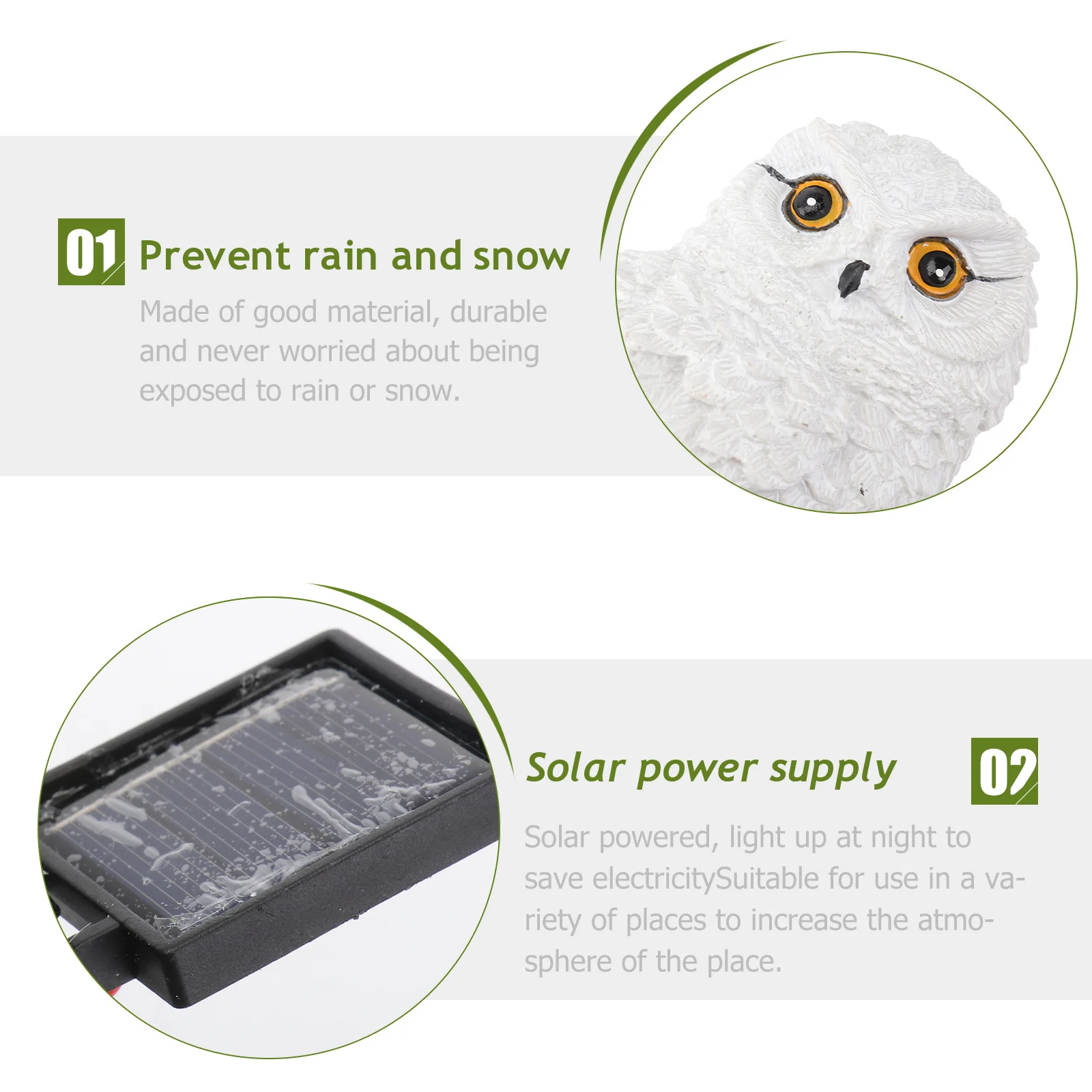 2 pcs Solar Powered Lawn Lamp Resin Led Owl Patterned Ground Plug Waterproof Corrosion Resistant Outdoor Garden Micro Landscape
2 pcs Solar Powered Lawn Lamp Resin Led Owl Patterned Ground Plug Waterproof Corrosion Resistant Outdoor Garden Micro Landscape