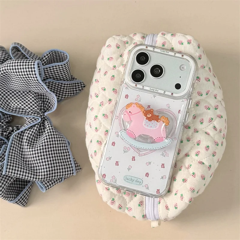 Cute Rocking Horse Bear Shake Phone Case For iPhone 15 16 17 Pro Max Kawaii Shockproof Protective Cover
Cute Rocking Horse Bear Shake Phone Case For iPhone 15 16 17 Pro Max Kawaii Shockproof Protective Cover