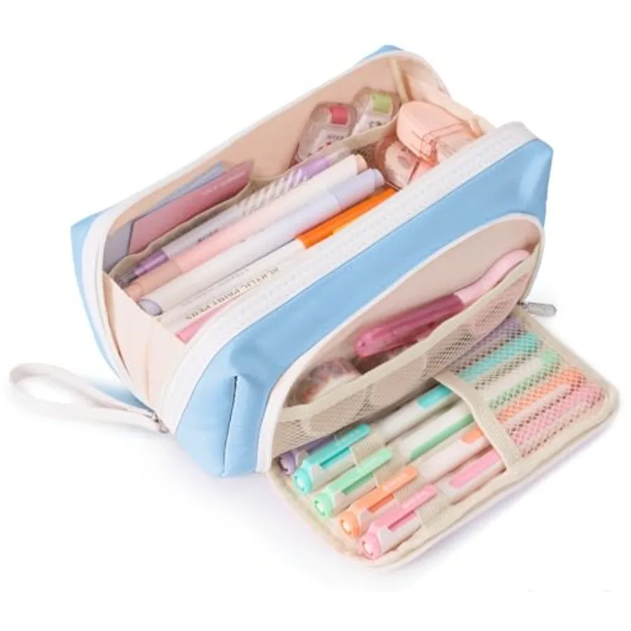 Big Capacity Pencil Case, Extra Large Pencil Pouch with Zipper Pocket, Wide Opening Pencil Bag, Portable Stationery Pouch, Cute
Big Capacity Pencil Case, Extra Large Pencil Pouch with Zipper Pocket, Wide Opening Pencil Bag, Portable Stationery Pouch, Cute