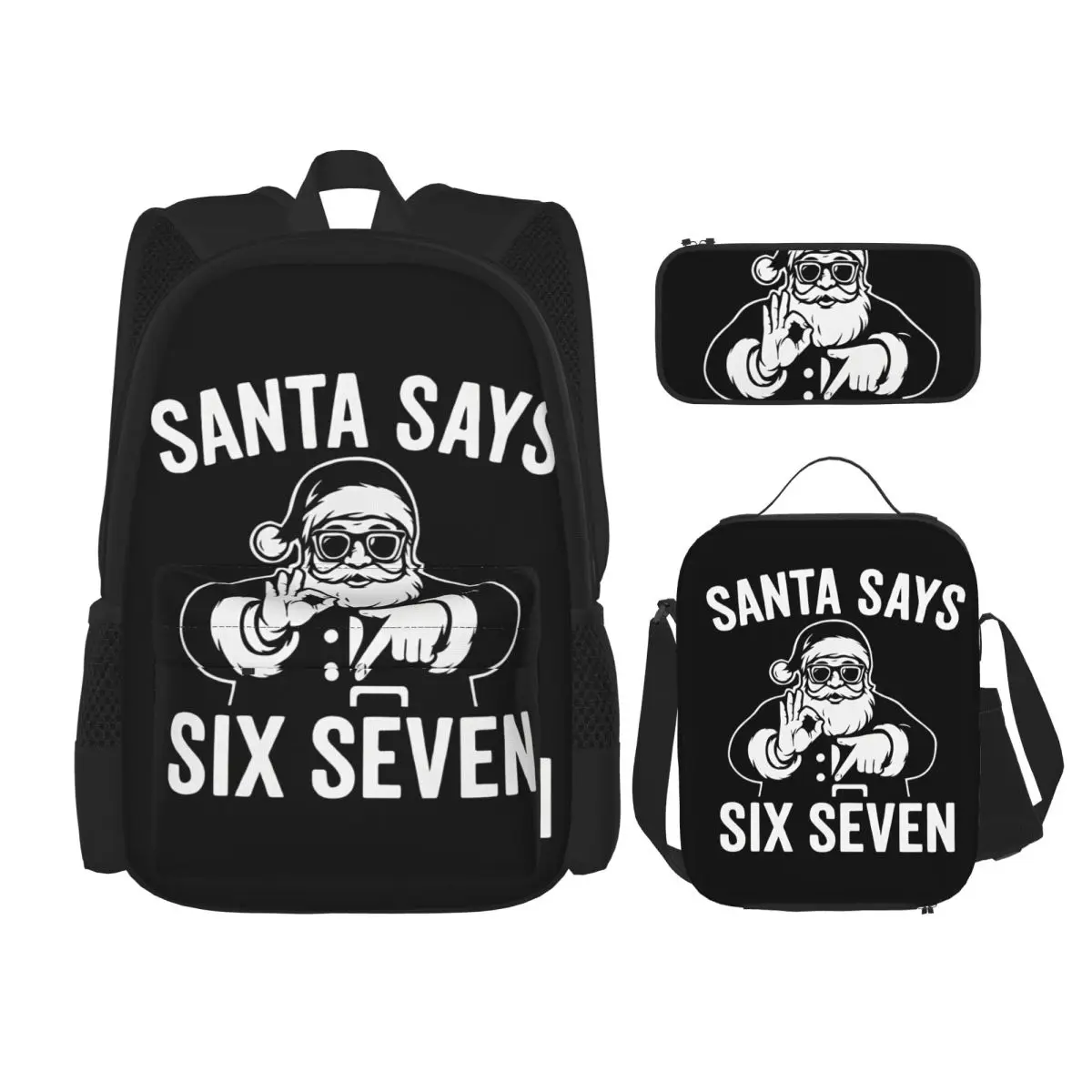 67 Рождественский мем, 3 шт./компл., рюкзак для подростков, холщовые сумки Six Seven, сумка для обеда, пенал
67 Рождественский мем, 3 шт./компл., рюкзак для подростков, холщовые сумки Six Seven, сумка для обеда, пенал