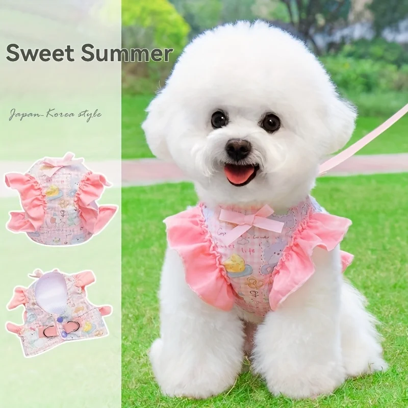 High-End Fashion Pet Harness Leash Set with Simple Small Sleeve Design &Snaps for Bow Cartoon Patterns for Cats/Dogs Outdoor Use
High-End Fashion Pet Harness Leash Set with Simple Small Sleeve Design &Snaps for Bow Cartoon Patterns for Cats/Dogs Outdoor Use