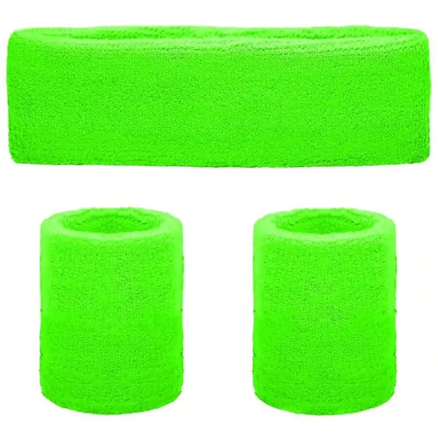 Neon Green Sweatband Set Headband And Wristbands For Sports Party Costume
Neon Green Sweatband Set Headband And Wristbands For Sports Party Costume