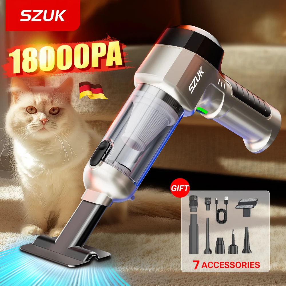 2026 SZUK Car Vacuum Cleaner One-click Dust Pouring Mini Vacuum Cleaner 18000PA Portable Handheld Vacuum Cleaner for Car Home
2026 SZUK Car Vacuum Cleaner One-click Dust Pouring Mini Vacuum Cleaner 18000PA Portable Handheld Vacuum Cleaner for Car Home