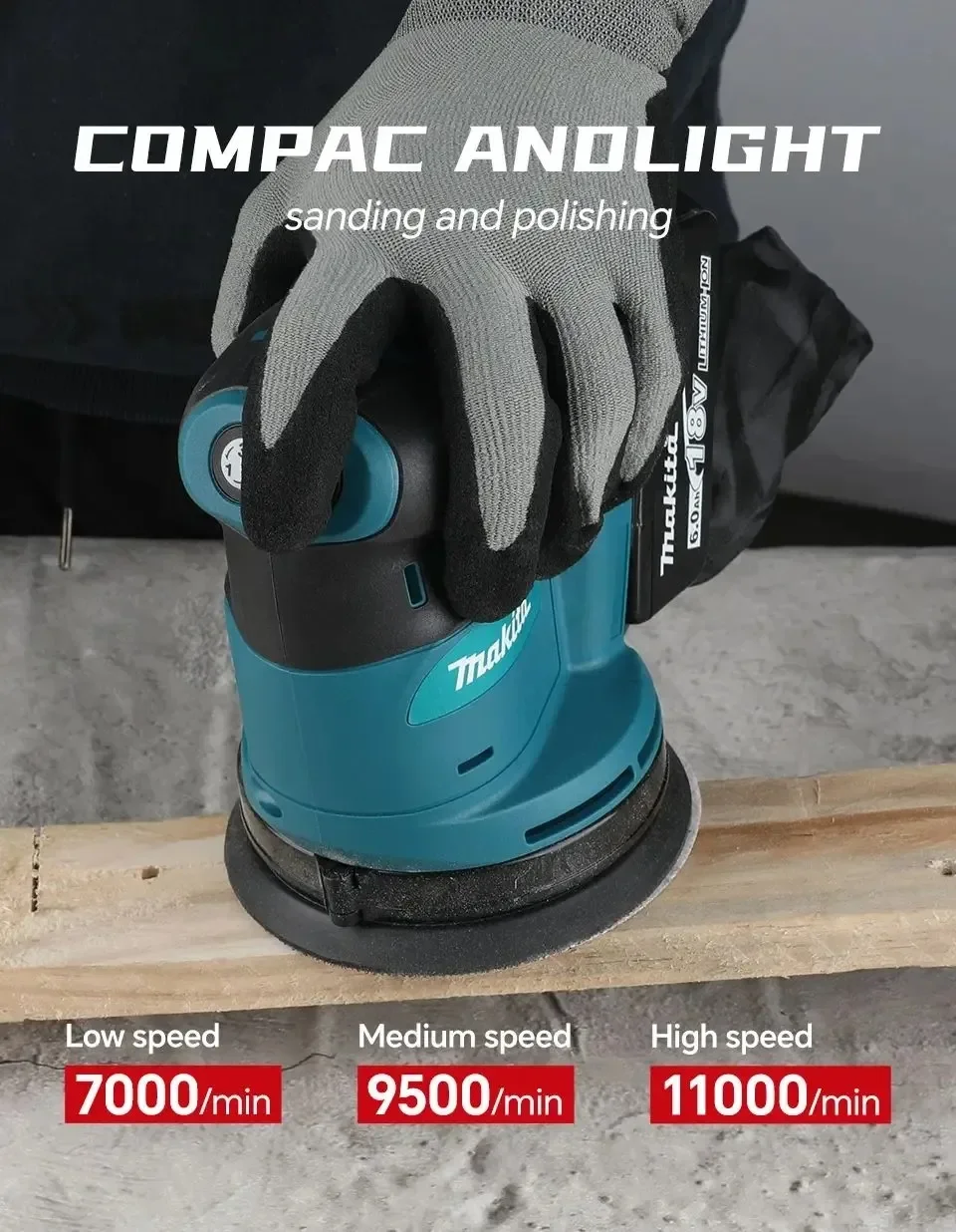 Беспроводная бесщеточная шлифовальная машина Makita DBO180Z 18В – инструмент для полировки и финишной обработки различных поверхностей: дерева, гипса, металла и краски
Беспроводная бесщеточная шлифовальная машина Makita DBO180Z 18В – инструмент для полировки и финишной обработки различных поверхностей: дерева, гипса, металла и краски