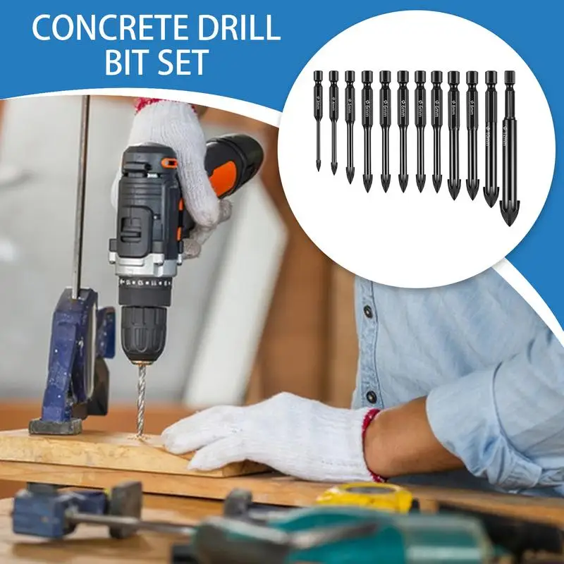 Masonry Drill Bit Set Concrete Drill Bit Set For Stone Tile Brick Alloy Carbide Multi Purpose Tool Kit With High Density For
Masonry Drill Bit Set Concrete Drill Bit Set For Stone Tile Brick Alloy Carbide Multi Purpose Tool Kit With High Density For
