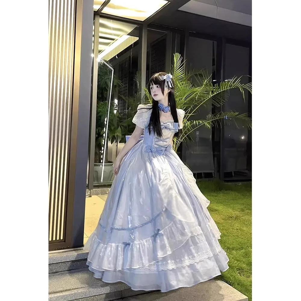 Blue Adult Dress Big Flower Wedding Lolita Dress Op Lolita Gorgeous Fleeing Fluffy Tail Princess Dress 2025
Blue Adult Dress Big Flower Wedding Lolita Dress Op Lolita Gorgeous Fleeing Fluffy Tail Princess Dress 2025