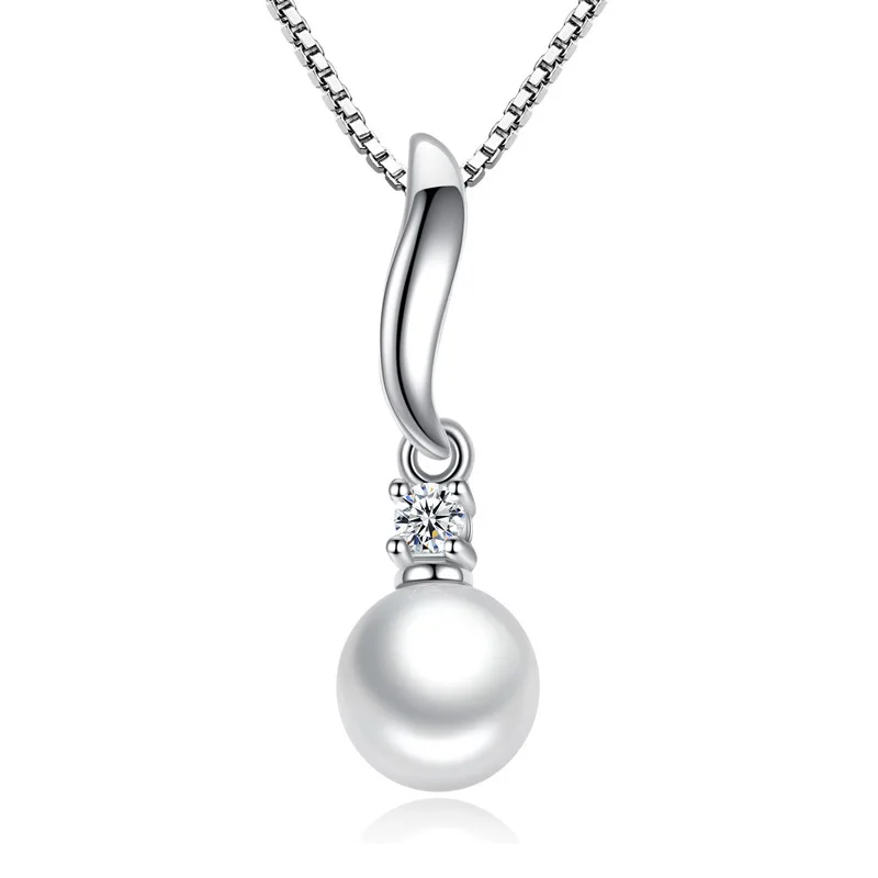 925 Sterling Silver Necklace Pearl Zircons Pendant Ladies Fashion Simple Birthday Party Wedding Anniversary Jewelry Gift
925 Sterling Silver Necklace Pearl Zircons Pendant Ladies Fashion Simple Birthday Party Wedding Anniversary Jewelry Gift