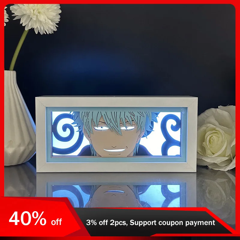 GINTAMA Anime 3D Box Light Luminous Toys Lamp Cartoon Peripherals Sakata Gintoki Bedroom Table Party Supplies Table Decoration
GINTAMA Anime 3D Box Light Luminous Toys Lamp Cartoon Peripherals Sakata Gintoki Bedroom Table Party Supplies Table Decoration