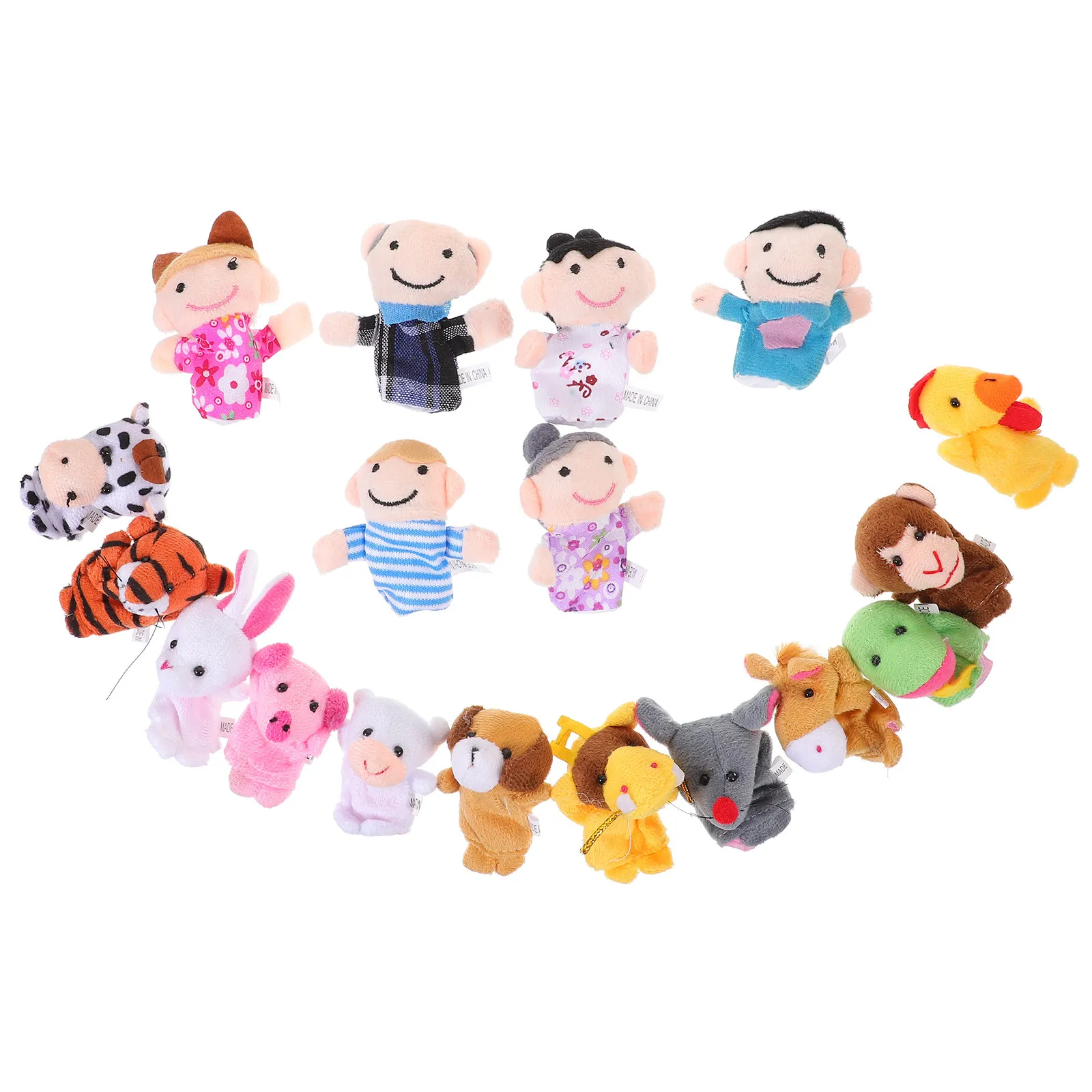 18Pcs Finger Puppets Educational Set Soft Cloth 12 Animals 6 Family Members Storytelling Play House Accessories
18Pcs Finger Puppets Educational Set Soft Cloth 12 Animals 6 Family Members Storytelling Play House Accessories