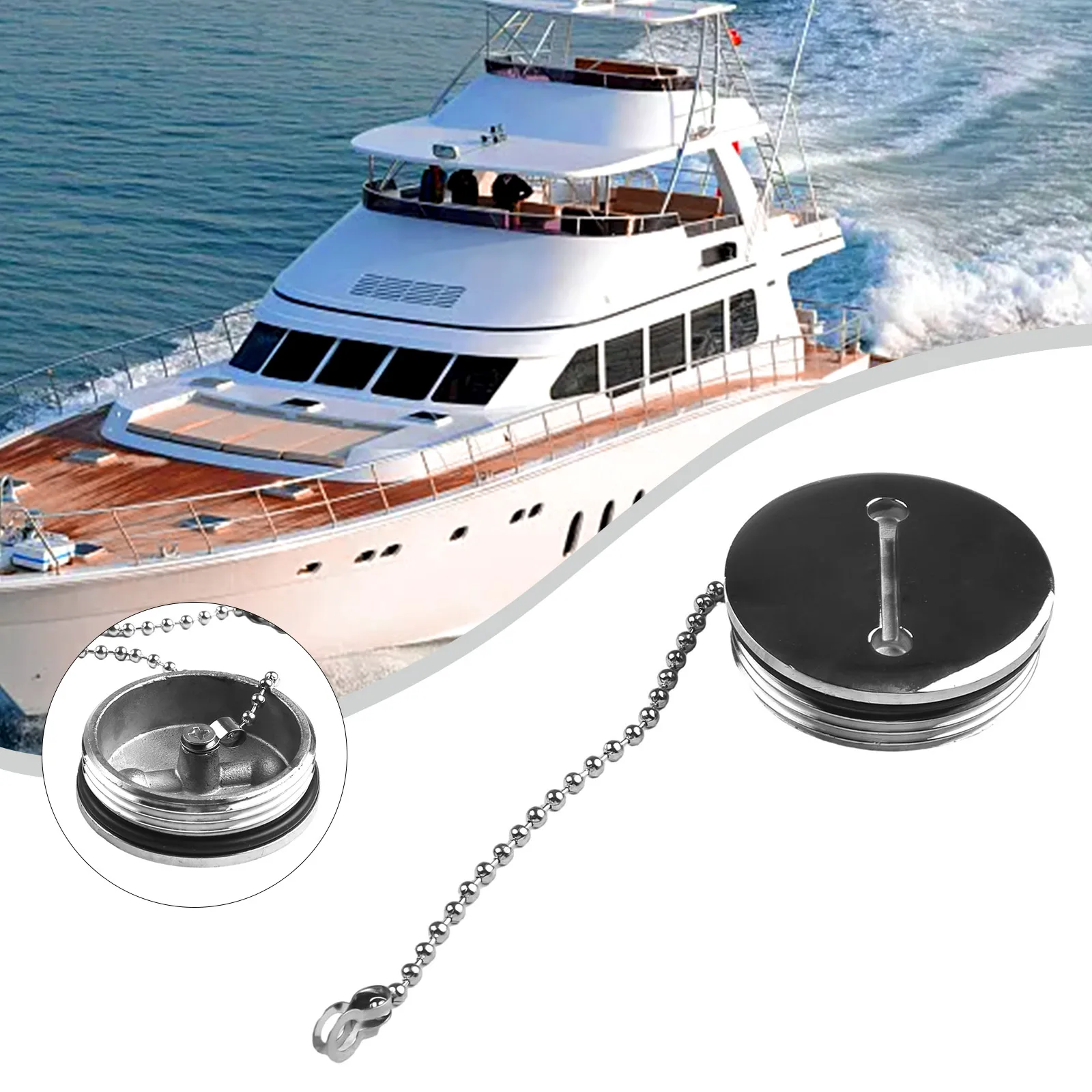 1PCS 50MM 2\\\\\\\" Fuel Gas Tank Cap With Chain Spare Yacht Replacement Hardware Stainless Steel Material Corr-osion Resistance
1PCS 50MM 2\\\\\\\" Fuel Gas Tank Cap With Chain Spare Yacht Replacement Hardware Stainless Steel Material Corr-osion Resistance