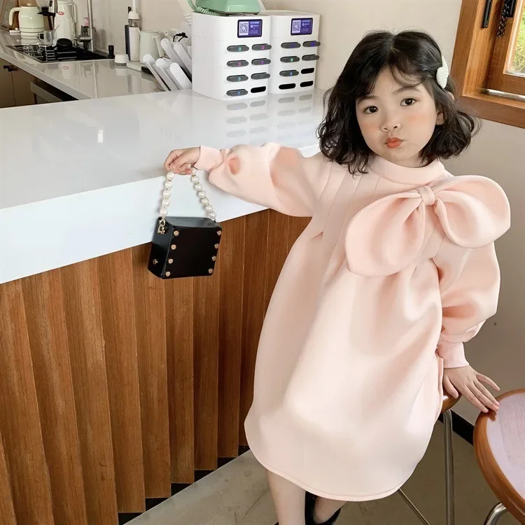 Girls Winter Dress Long Sleeve Pink Color Unique Design Princess with Bow Children Sweet Clothes for Baby Girl
Girls Winter Dress Long Sleeve Pink Color Unique Design Princess with Bow Children Sweet Clothes for Baby Girl