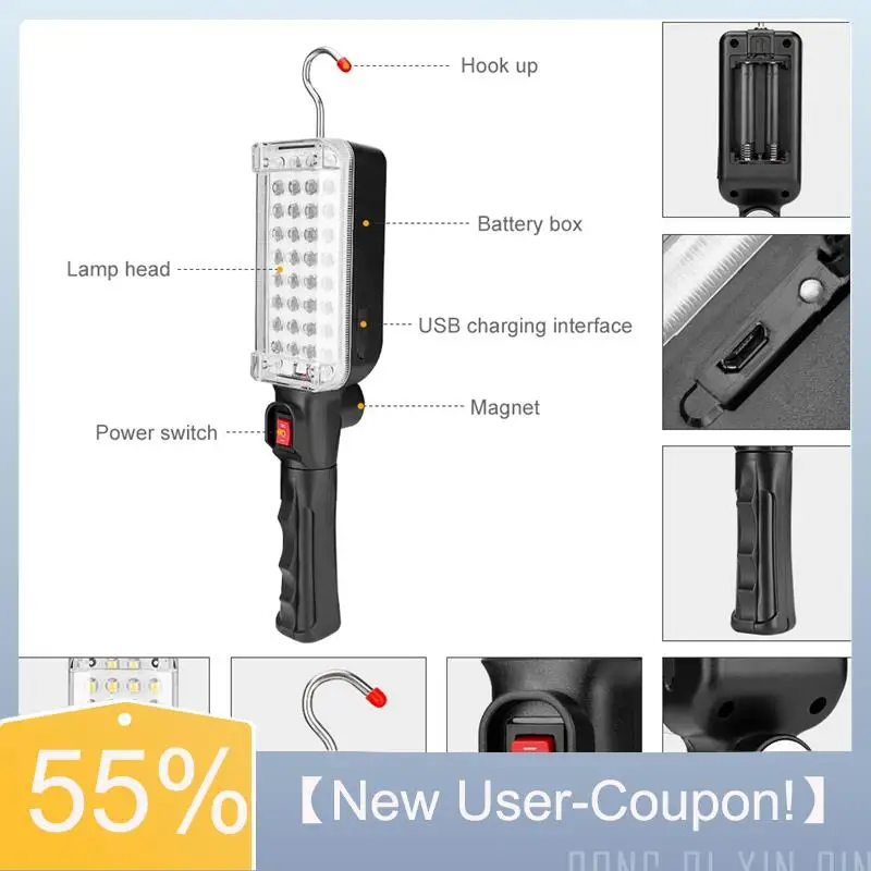 【Купон для новых пользователей!】Портативный перезаряжаемый через USB рабочий фонарь COB с магнитом и крючком, 34 светодиода, кемпинговый фонарь-фонарик
【Купон для новых пользователей!】Портативный перезаряжаемый через USB рабочий фонарь COB с магнитом и крючком, 34 светодиода, кемпинговый фонарь-фонарик