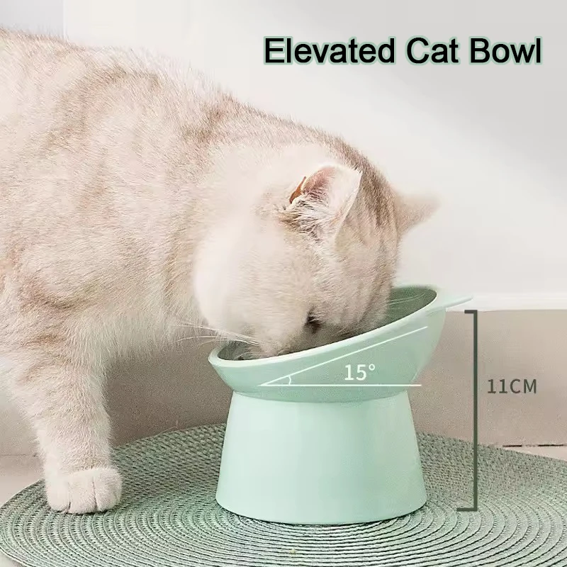 Elevated Cat Bowl Neck Protector Anti Vomiting Food Water Bowls for Indoor Cats Kittens Anti-Tip Plastic Raised Pet Feeding Dish
Elevated Cat Bowl Neck Protector Anti Vomiting Food Water Bowls for Indoor Cats Kittens Anti-Tip Plastic Raised Pet Feeding Dish