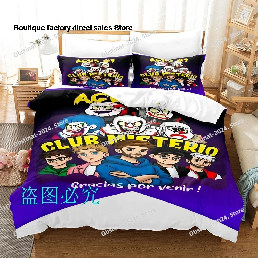 Single Twin Full Queen King Size Kids Bed Set CLUB MISTERIO Popular Spanish Podcast Edition Hip Hop bed sheets set Bedding Set1
Single Twin Full Queen King Size Kids Bed Set CLUB MISTERIO Popular Spanish Podcast Edition Hip Hop bed sheets set Bedding Set1