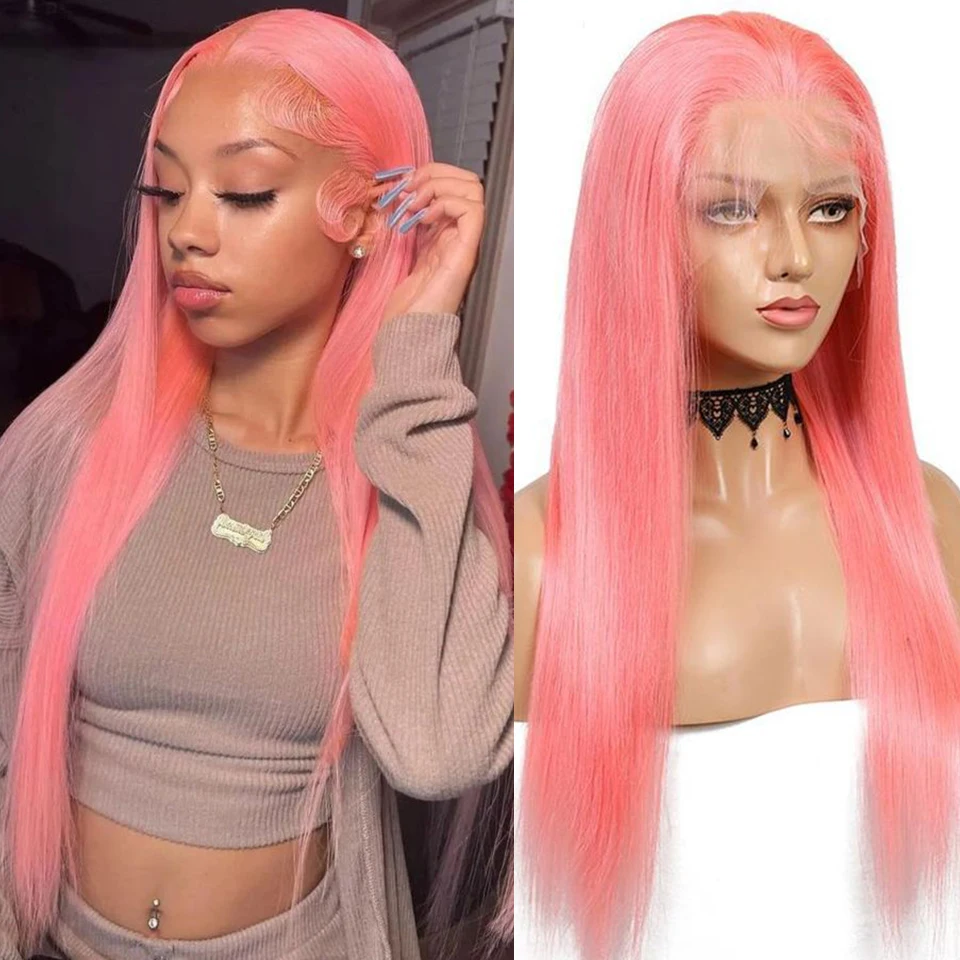 Sleek Pink T Lace Human Hair Wigs 180 Density Lace Closure Wigs For Women Straight Brazilian Transparent 13*6*1 T Lace Wig
Sleek Pink T Lace Human Hair Wigs 180 Density Lace Closure Wigs For Women Straight Brazilian Transparent 13*6*1 T Lace Wig