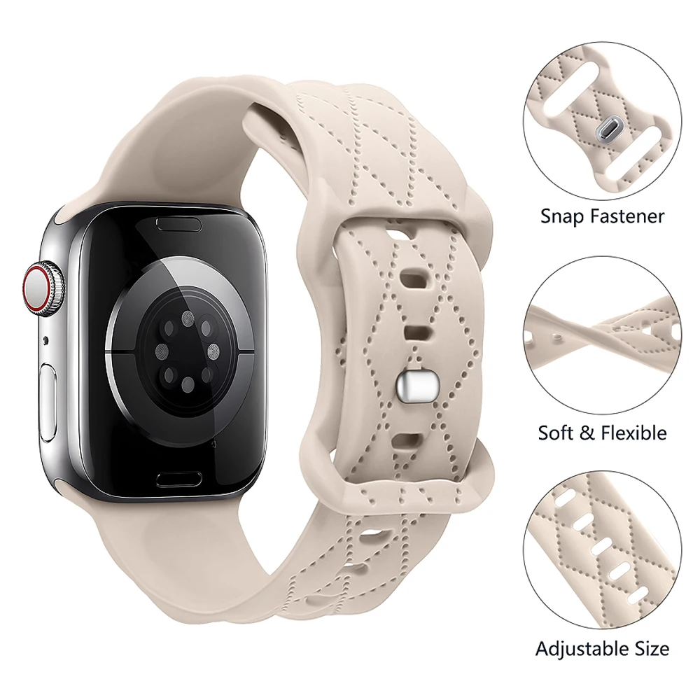 Silicone strap For Apple Watch Band 42mm 44mm 45mm 41mm 49mm 40mm braided bracelet correa iwatch Series 8 9 SE 7 6 5 4 3 Ultra
Silicone strap For Apple Watch Band 42mm 44mm 45mm 41mm 49mm 40mm braided bracelet correa iwatch Series 8 9 SE 7 6 5 4 3 Ultra