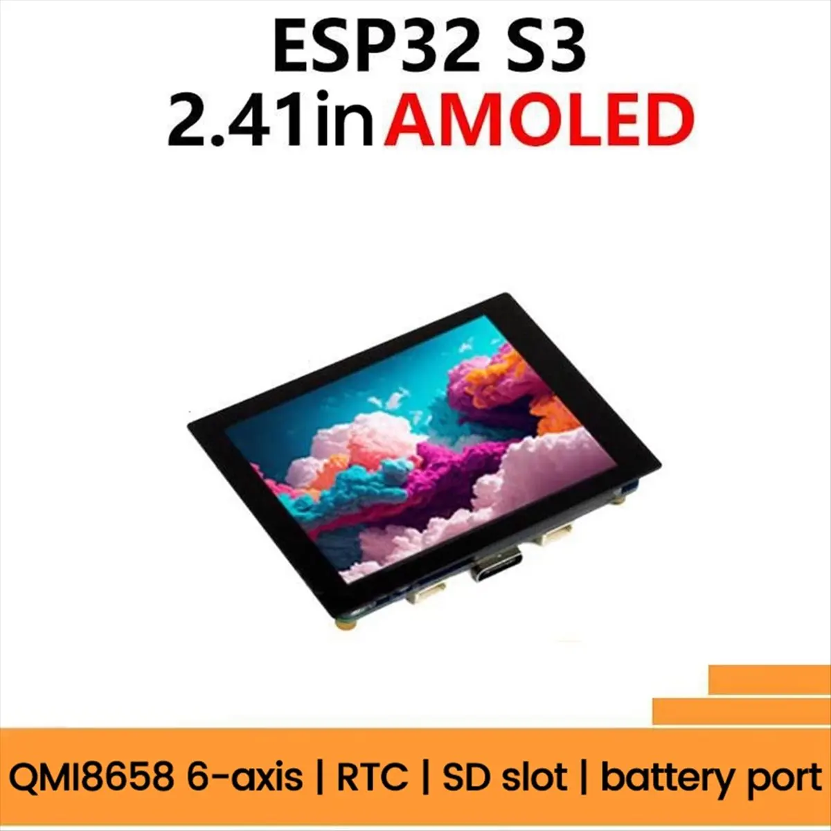 Плата разработки ESP32 S3, 2,1-дюймовый сенсорный AMOLED-дисплей 600x450 с SD-портом QMI8658C, 6 датчиков для LVGL
Плата разработки ESP32 S3, 2,1-дюймовый сенсорный AMOLED-дисплей 600x450 с SD-портом QMI8658C, 6 датчиков для LVGL